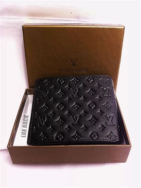 louis vuitton black embossed wallet